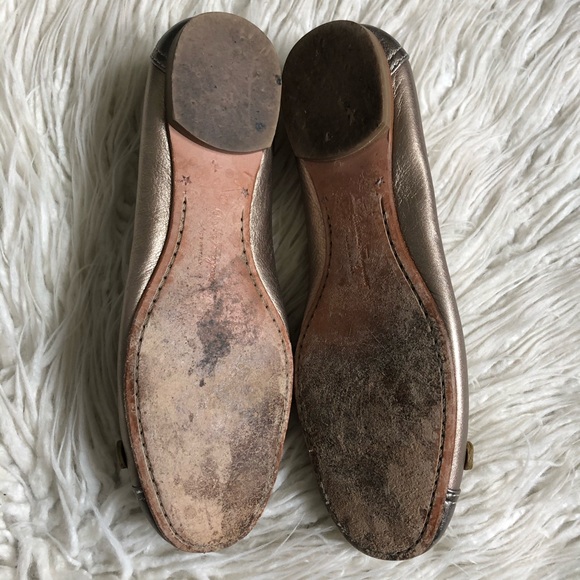 Ferragamo Darlene Gancio Metallic Ballet Flats - Picture 10 of 11